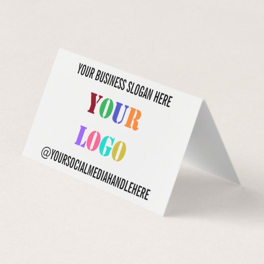 Uw bedrijf Logo Tekst Promotie Visitekaartje (Achterkant)