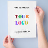Uw bedrijf Logo Tekst Promotionele Business Flyers (Hand)