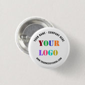 Uw bedrijf Logo Tekst Promotionele Button Sjabloon (Voorkant /achterkant)