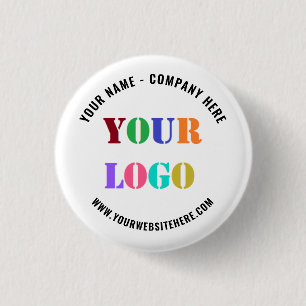 Uw bedrijf Logo Tekst Promotionele Button Sjabloon