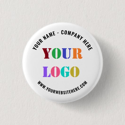 Uw bedrijf Logo Tekst Promotionele Button Sjabloon (Voorkant)