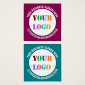 Uw bedrijf Logo Tekst Social Media Visitekaartjes (Voorkant /achterkant)