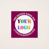 Uw bedrijf Logo Tekst Social Media Visitekaartjes (Voorkant)
