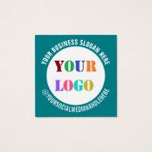 Uw bedrijf Logo Tekst Social Media Visitekaartjes (Achterkant)