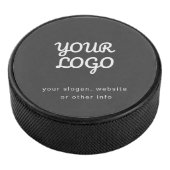 Uw bedrijf Logo & tekst | Stijlvol donkergrijs Hockey Puck (3/4)