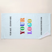 Uw bedrijf Logo tekst strandlaken kiezen kleuren (Voorkant)