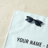 Uw bedrijf Logo tekst strandlaken kiezen kleuren (In situ)