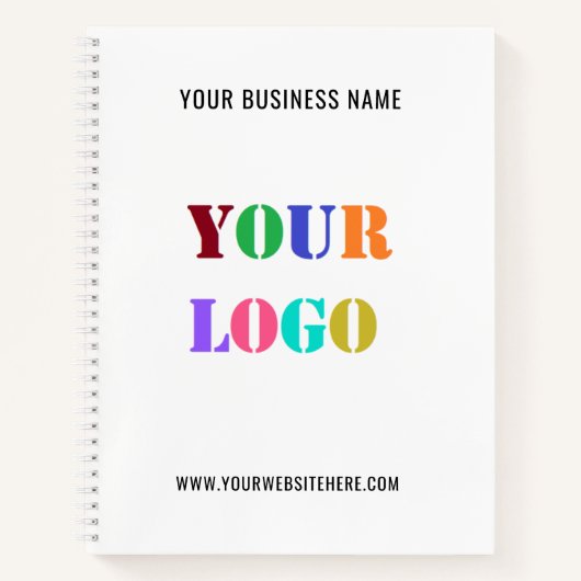 Uw bedrijf Logo Text Business Notitieboek Sjabloon (Voorkant)