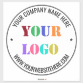 Uw bedrijf Logo Text Business Stickers Texmplate (Vel)