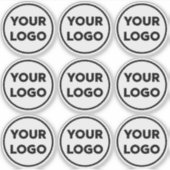 Uw bedrijf Logo Transparante achtergrond Sticker (Voorkant)