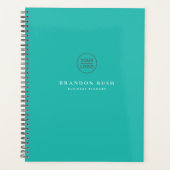 Uw bedrijf Logo Turquoise Business Planner (Voorkant)