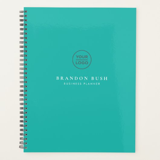 Uw bedrijf Logo Turquoise Business Planner (Voorkant)