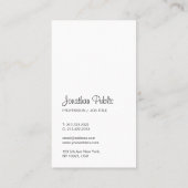 Uw bedrijf Logo Typografie Modern verticaal Visitekaartje (Achterkant)