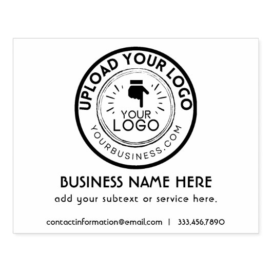 Uw bedrijf Logo Verpakking en Branding Rubberstempel (Afrduk)