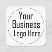 Uw bedrijf logo vierkante visitekaartje (Achterkant)