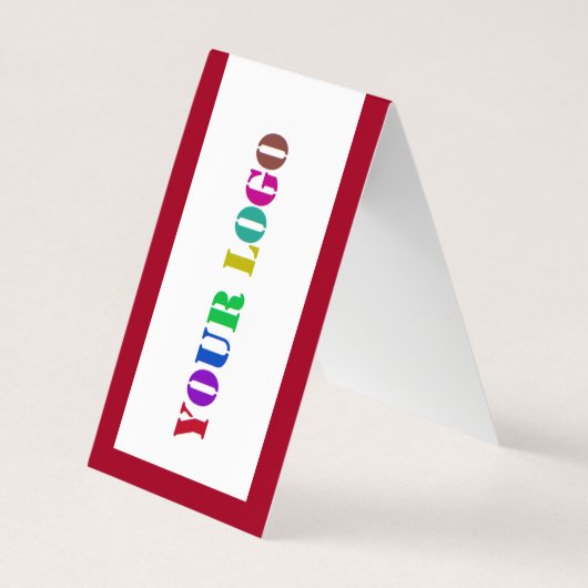 Uw bedrijf Logo Visitekaartje aangepaste kleuren (Achterkant)