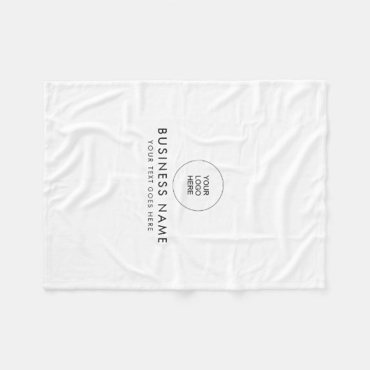 Uw bedrijf Logo Voeg tekst  Sjabloon Fleece Deken (Voorkant (Horizontaal))