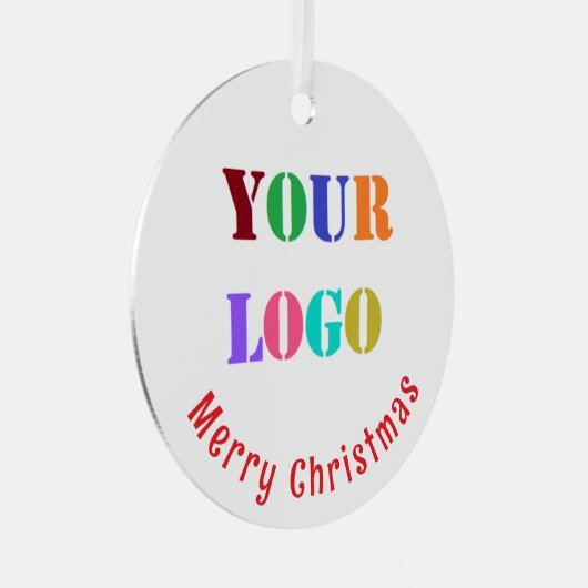 Uw bedrijf Logo Vrolijke kerst Ornamenten (Voorkant Rechts)