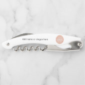 Uw Bedrijf Logo Website Slogan Medewerker Swag Kurkentrekker (Achterkant)