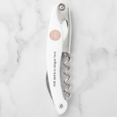 Uw Bedrijf Logo Website Slogan Medewerker Swag Kurkentrekker (Achterkant)