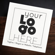 Uw bedrijf logo + wegwerp papier partij servetten