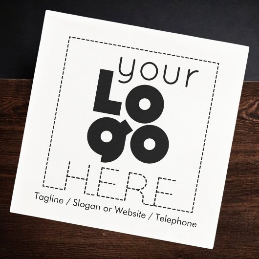 Uw bedrijf logo + wegwerp papier partij servetten