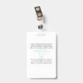 Uw bedrijf Logo — witte, moderne taglabels Badge (Achterkant met clip)