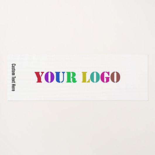 Uw bedrijf Logo Yoga Mat Voorbeeld aangepaste teks (Achterkant (horizontaal))