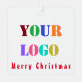 Uw Bedrijf Logo Zakelijk Kerst Ornament Gift (Achterkant)