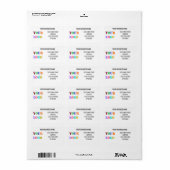Uw bedrijf merk retouradreslabels voorbeeld etiket (Full Sheet)