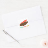 Uw bedrijf of zakelijke logo-plekpromotie vierkante sticker (Envelop)