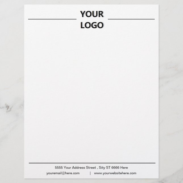 Uw Bedrijf Ontwerp Zakelijk Letterhoofd met Logo Briefhoofd (Voorkant)