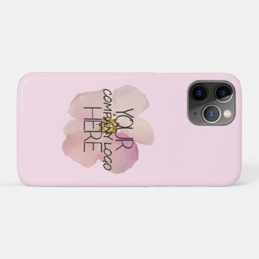 Uw bedrijf op roze verticaal  Case-Mate iPhone case (Achterkant (horizontaal))