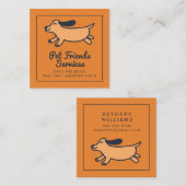 Uw bedrijf | Pet Services Vierkante Visitekaartje (Voorkant / Achterkant)