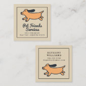 Uw bedrijf | Pet Services Vierkante Visitekaartje (Voorkant / Achterkant)