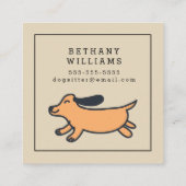 Uw bedrijf | Pet Services Vierkante Visitekaartje (Achterkant)