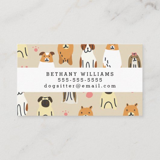 Uw bedrijf | Pet Services Visitekaartje (Achterkant)