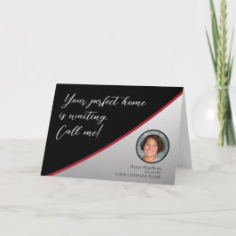 Uw bedrijf Real Estate Photo Business Note Card Kaart