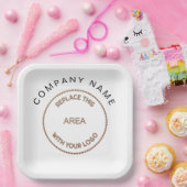 Uw bedrijf van de Bedrijfsnaam van de Logo Papieren Bordje (Feest)