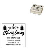 Uw bedrijf, vrolijk kerstadres, rubberstempel (Gestempeld)