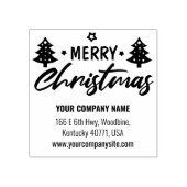 Uw bedrijf, vrolijk kerstadres, rubberstempel (Afrduk)
