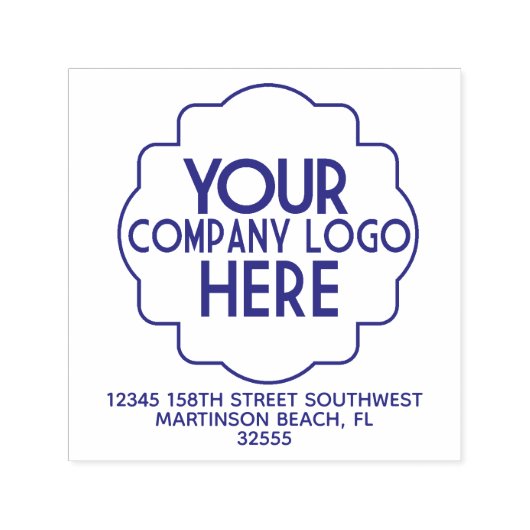 Uw Bedrijf Zakelijke Logo Retouradres 4 lijn Zelfinktende Stempel (Design)