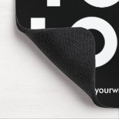 Uw bedrijfs- en Logo-website op zwart Muismat (Hoek)