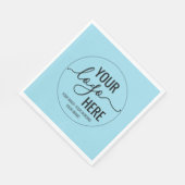 Uw bedrijfs Logo brandend baby Blauw Servet (Hoek)