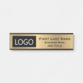 Uw bedrijfs Logo Kantoor Deuren Gold Deurbordje (Voorkant)