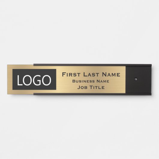 Uw bedrijfs Logo Kantoor Deuren Gold Deurbordje (Voorkant)