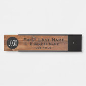 Uw bedrijfs Logo Kantoor Onderteken Robuust hout Deurbordje (Voorkant)