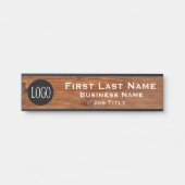 Uw bedrijfs Logo Kantoor Onderteken Robuust hout Deurbordje (Voorkant)