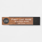 Uw bedrijfs Logo Kantoor Onderteken Robuust hout Deurbordje (Voorkant)