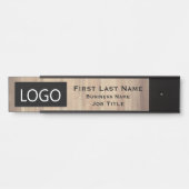 Uw bedrijfs Logo Kantoor Onderteken Robuust hout Deurbordje (Voorkant)